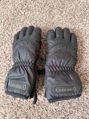 Kid- Scott Black Insulated Ski Gloves
